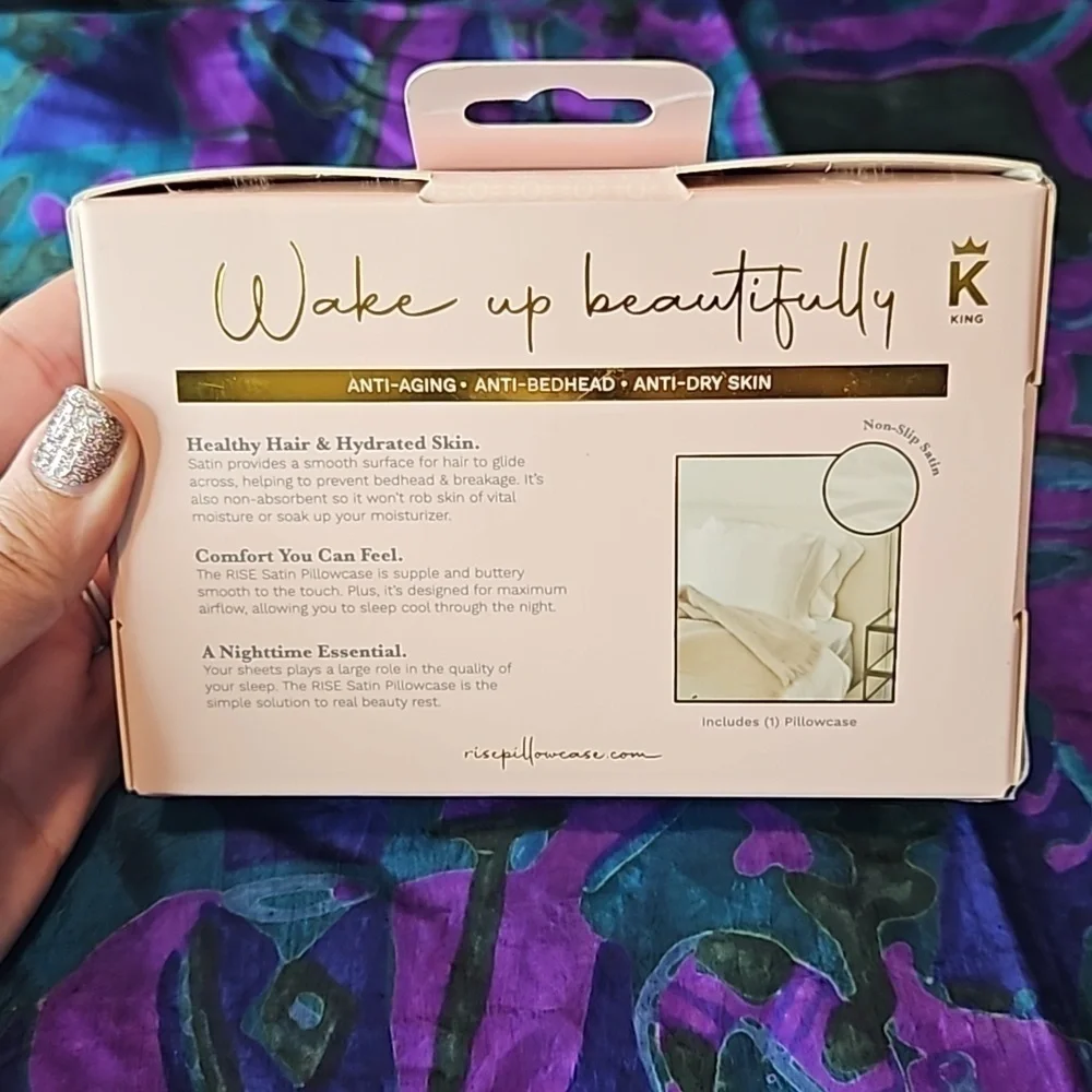 RISE Luxury King Satin Pillowcase Hair & Skin